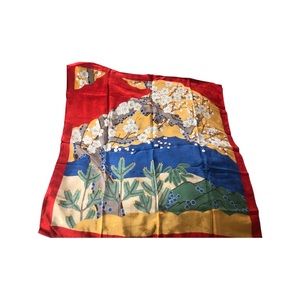 VTG Metropolitan Museum of Art silk scarf Japan